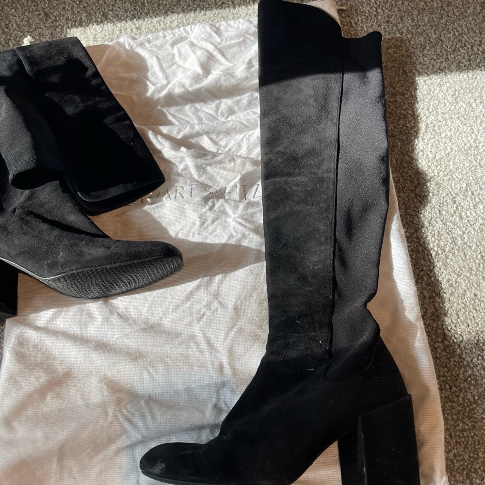 Stuart Weitzman 50/50 Low Heel Suede Over The Knee! Size 6! - Picture 5 of 12